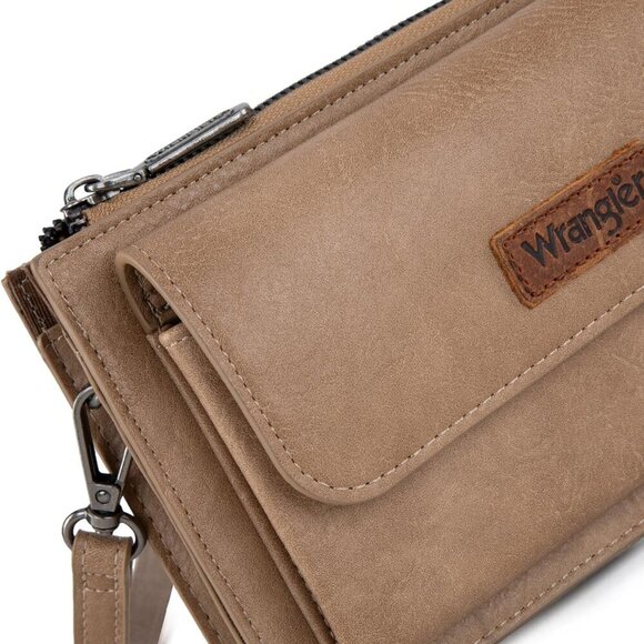 Wrangler RFID Crossbody Wallet Purse Vegan Leather Small Purses for Women with P - Picture 4 of 7